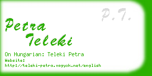 petra teleki business card